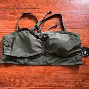 Torrid Women’s Wireless Cinch Front Bandeau Bikini Top